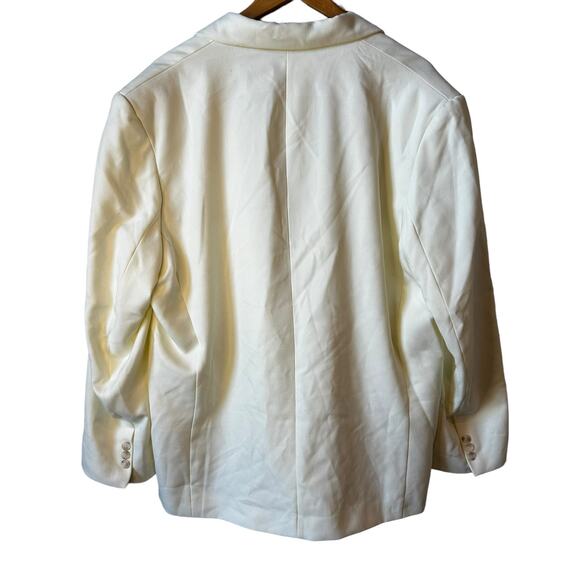 TOPSHOP New Womens 90s Double Breasted Oversized Blazer Cream 12 Academia Career - Picture 5 of 13